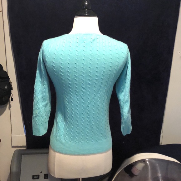 Lilly Pulitzer aqua cashmere sweater - Picture 2 of 4